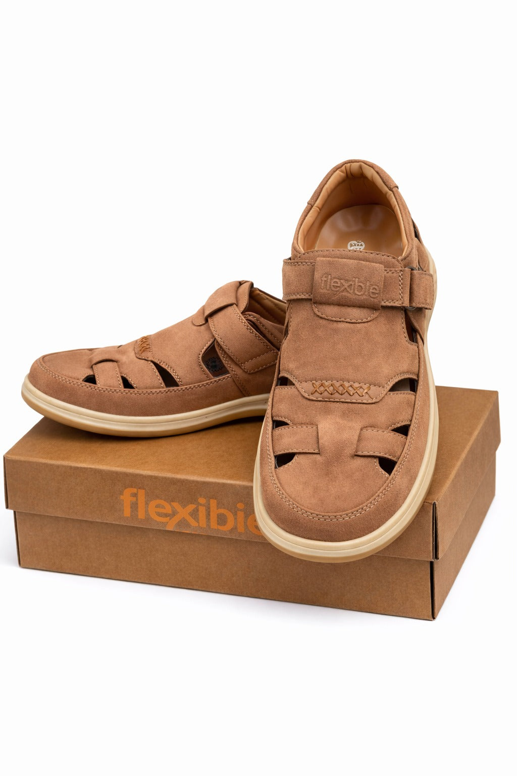 Flexible Men’s Premium Musterd Suede Comfort Sandals