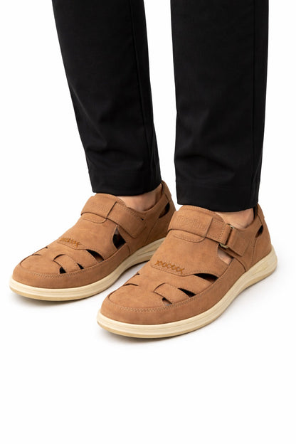 Flexible Men’s Premium Musterd Suede Comfort Sandals
